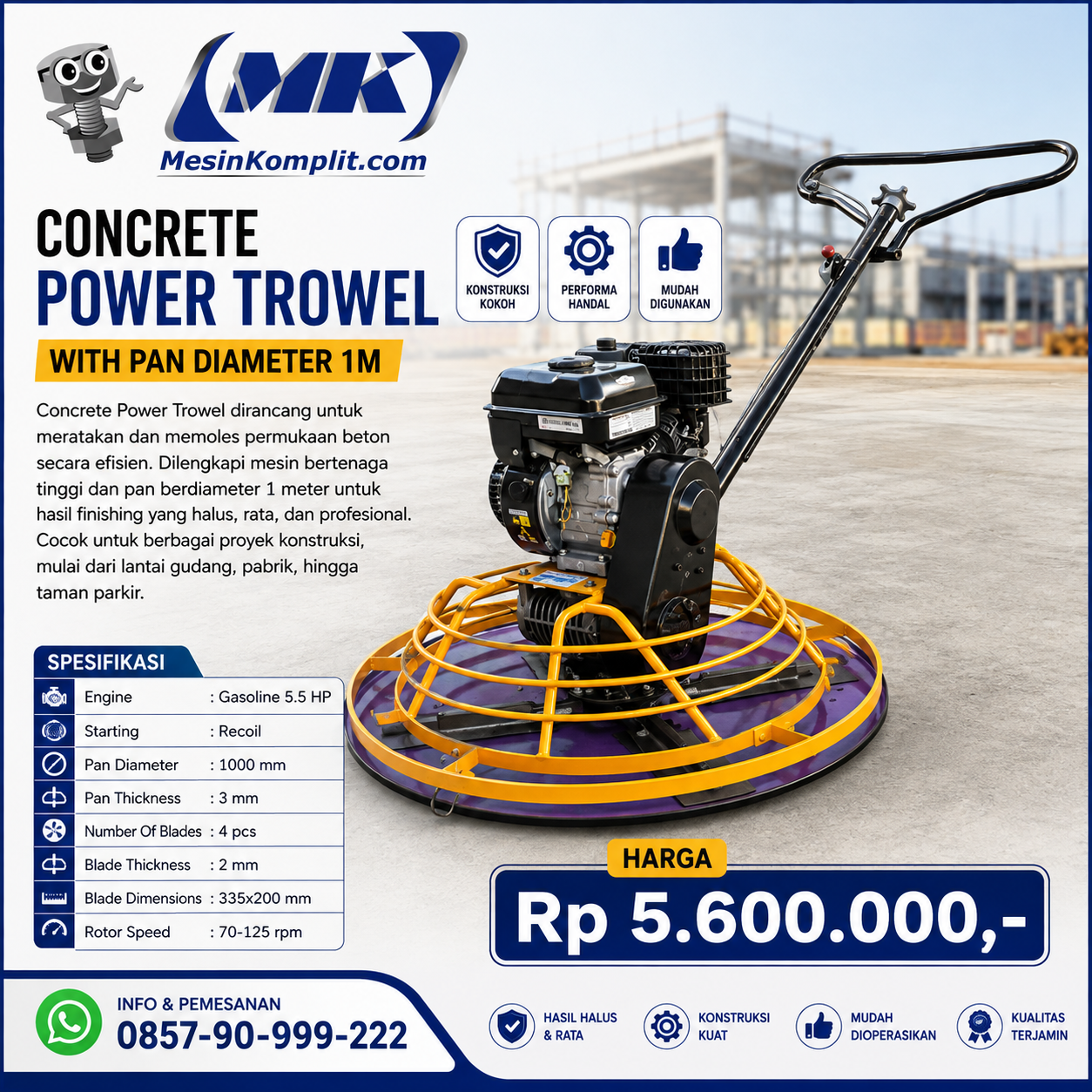 Power Trowel Pan 1m (KSI-...